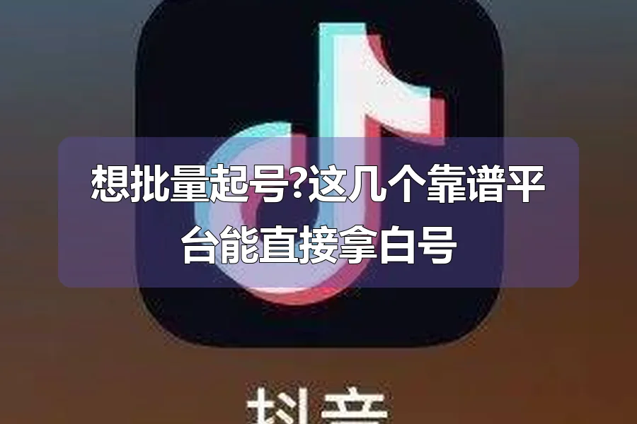 想批量起号?这几个靠谱平台能直接拿白号